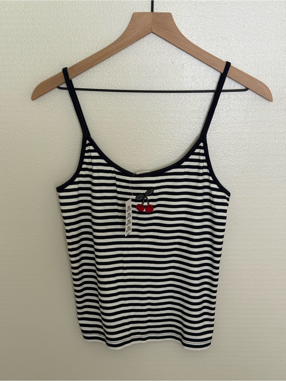 URBAN OUTFITTERS Cherry On Top Embroidered Graphic Striped Cami - Picture 5 of 12